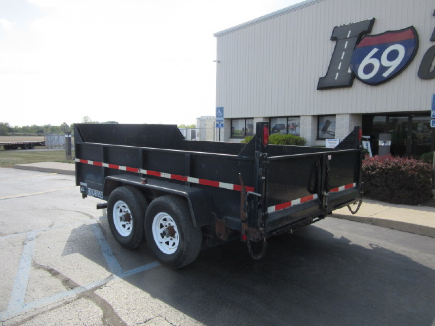 Used 2008 Sure-Trac 7 x 12 Dual Ram ST8012D-B-120 Dump Trailer 12K / Spare Tire