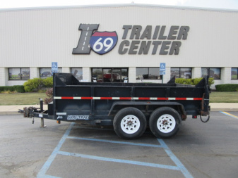 Used 2008 Sure-Trac 7 x 12 Dual Ram ST8012D-B-120 Dump Trailer 12K / Spare Tire