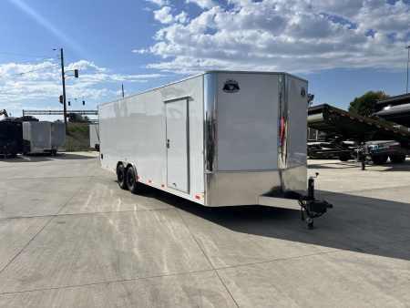 New NEW 2026 Bighorn R&M 8.5x24 +2V SUPERIOR QUALITY 14K Enclosed 7 ft Cargo Dovetail Trailer Car Hauler