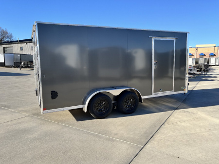 New NEW 2026 Bighorn R&M 7x16 + 2’V SUPERIOR QUALITY Rear Ramp Enclosed Cargo Trailer