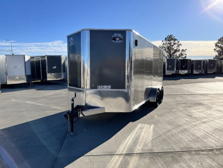 New NEW 2026 Bighorn R&M 7x16 + 2’V SUPERIOR QUALITY Rear Ramp Enclosed Cargo Trailer