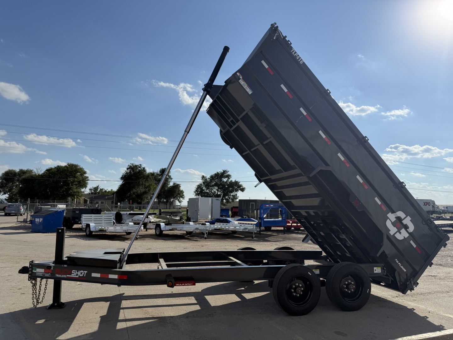New 2026 Buckshot MFG 16' X 83" X 48" With 8K Axles and Hydraulic Jack Dump Trailer