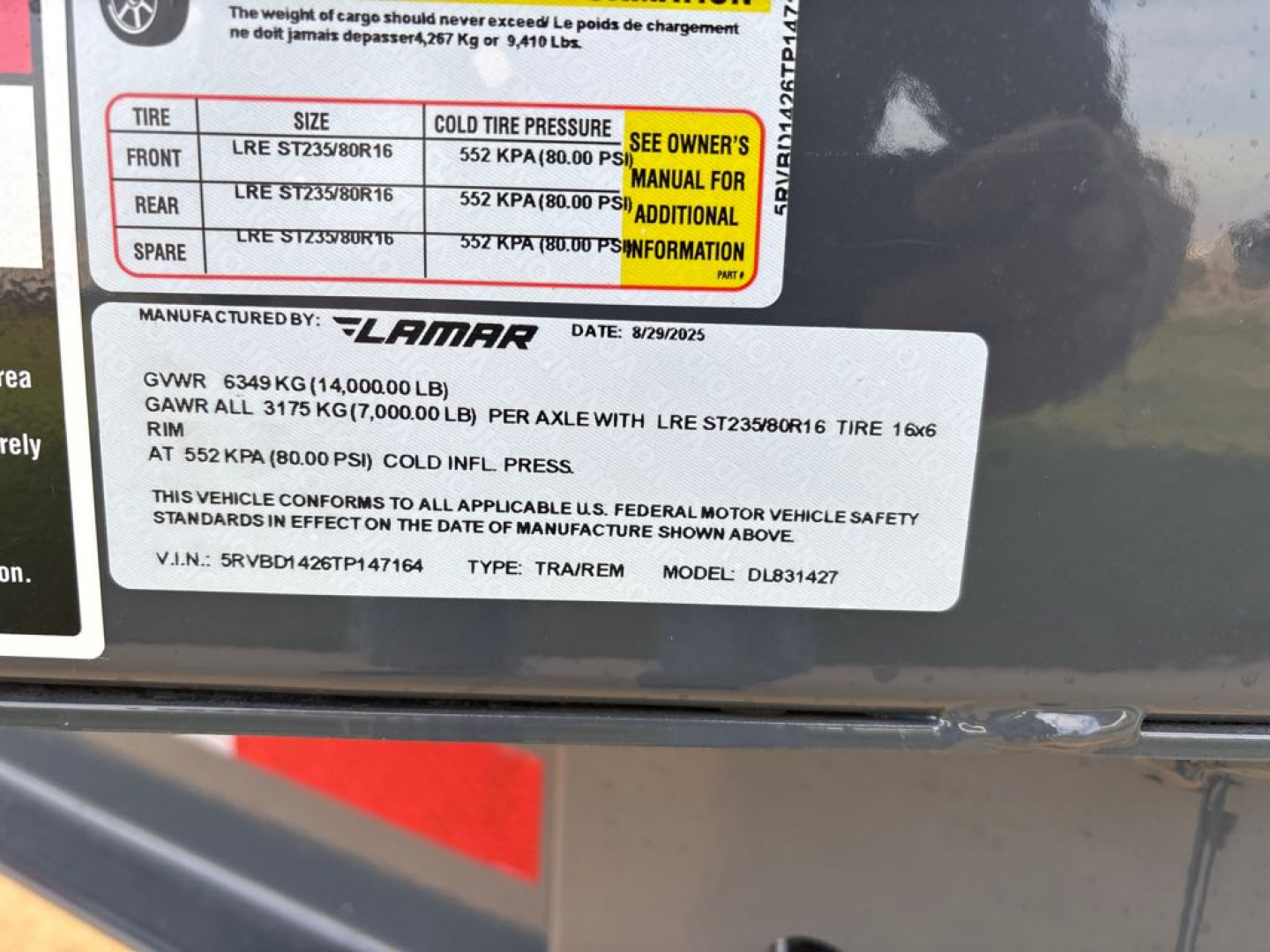 New 2026 Lamar Trailers DL831427-24 Dump Trailer