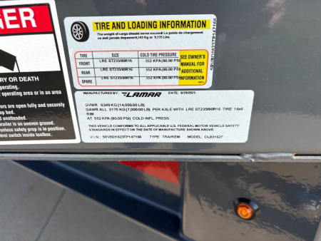 New 2026 Lamar Trailers DL831627-48 Dump Trailer