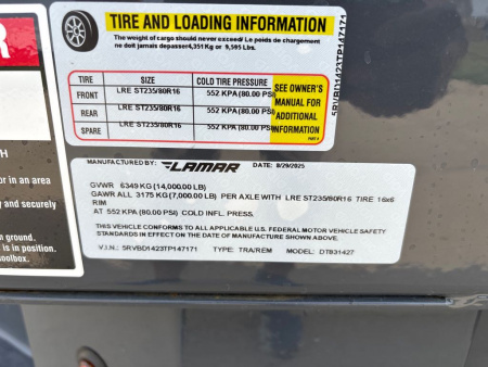 New 2026 Lamar Trailers DT831427-24 Dump Trailer