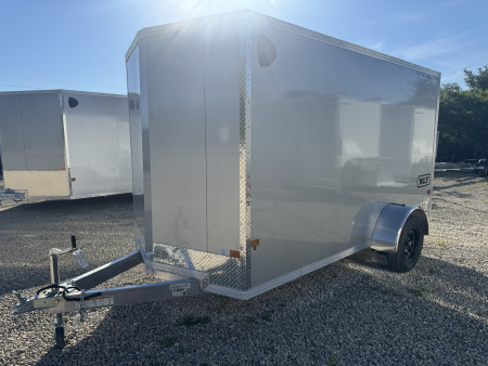 New 2026 ALCOM 6X12 SINGLE AXLE 2990 LB GVWR ALUMINUM Cargo / Enclosed Trailer WITH 6'6" INTERIOR HEIGHT, REAR RAMP DOOR, SCREWLESS EXTERIOR, 1 PIECE ROOF
