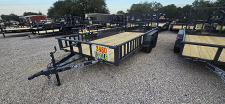 New 2025 - Tiger - 83" x 16' Utility Trailer - Sides Makes Ramps