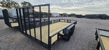 New 2025 - Tiger - 83" x 16' Utility Trailer - Sides Makes Ramps
