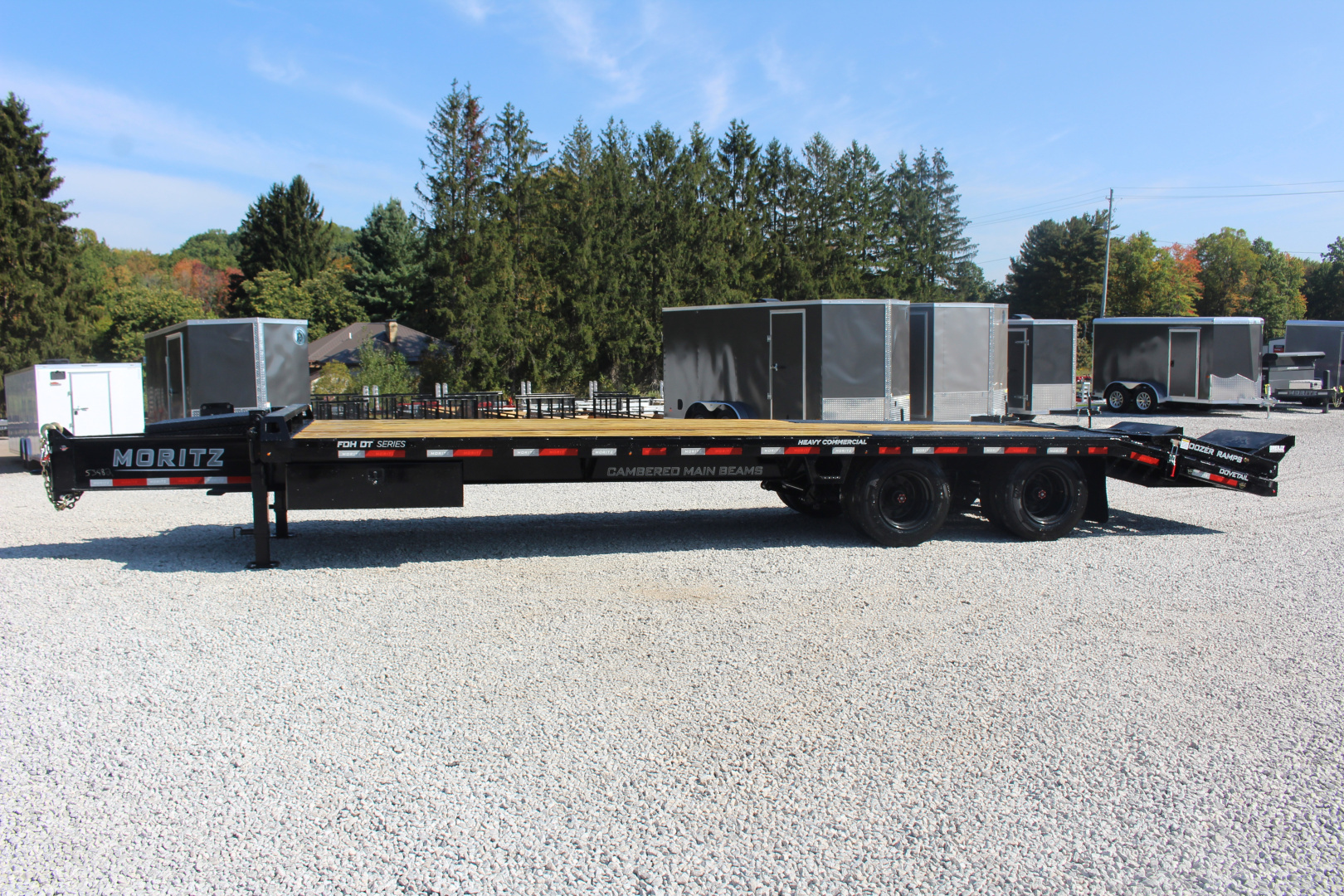New 2026 Moritz FDPH DT 20' + 5' - Pintle Ring Deckover Equipment Trailer - 40000# GVW