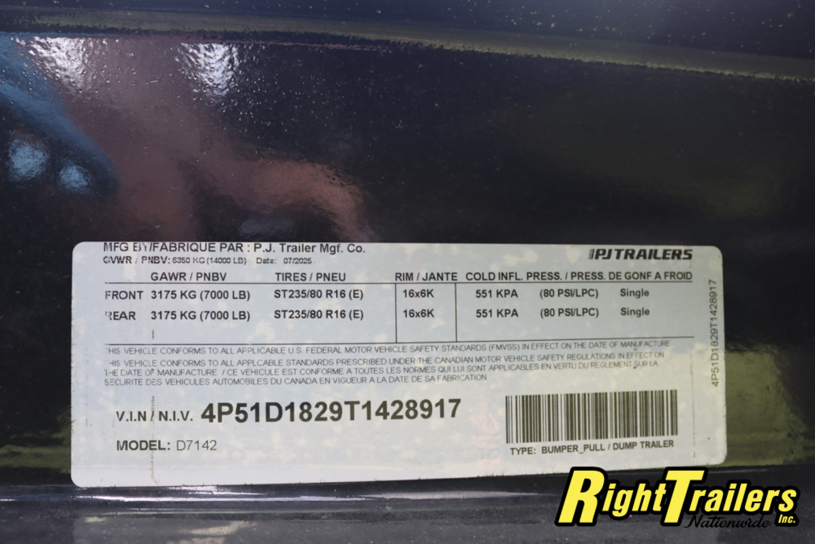 New 2026 7X14 PJ DUMP TRAILER