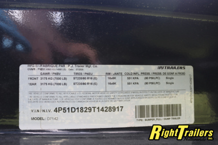 New 2026 7X14 PJ DUMP TRAILER