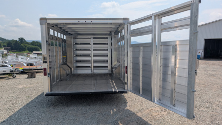 New 2026 EBY RUFF NECK 8 x 26 Gooseneck Aluminum Stock Trailer w/ Rolling Gate (COMING NOV!!!)