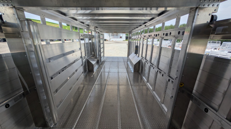 New 2026 EBY RUFF NECK 8 x 26 Gooseneck Aluminum Stock Trailer w/ Rolling Gate (COMING NOV!!!)