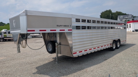 New 2026 EBY RUFF NECK 8 x 26 Gooseneck Aluminum Stock Trailer w/ Rolling Gate (COMING NOV!!!)