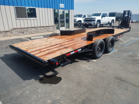 New 2025 TRU 7'x20' Dovetail/Straight Deck Removable Fenders Car Hauler 7k