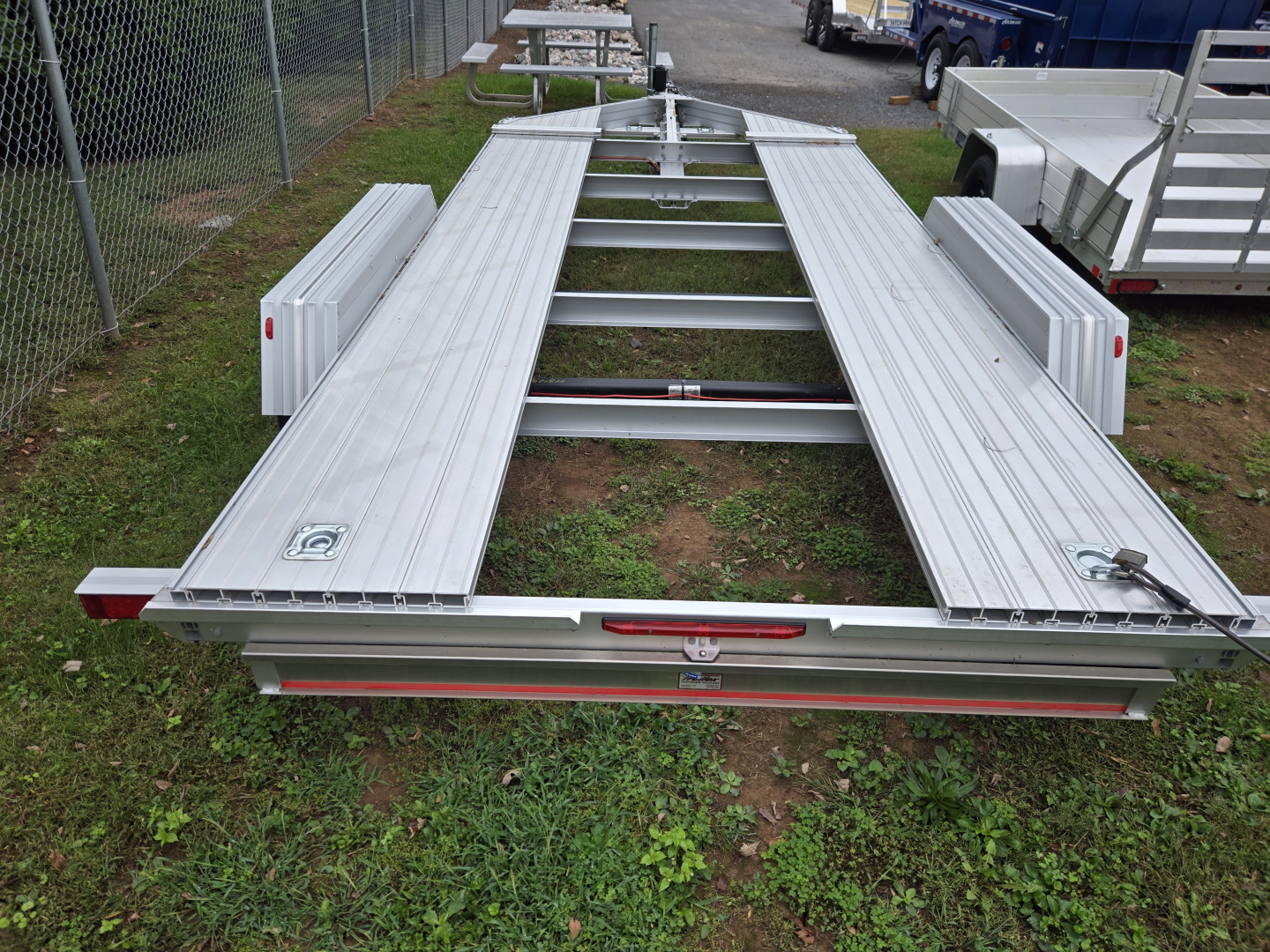 New 7' x 14' Trailex CT-8455EB "HYPERCAR" Anodized Aluminum Car Trailer, 7k GVWR ***11' Long Ramps, 84" Between Fenders,