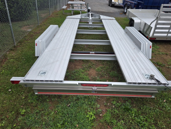 New 7' x 14' Trailex CT-8455EB "HYPERCAR" Anodized Aluminum Car Trailer, 7k GVWR ***11' Long Ramps, 84" Between Fenders,
