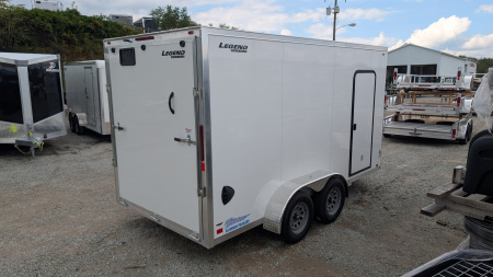 New 2026 Legend 7x14 + 2' V-Nose Aluminum Enclosed Cargo Trailer w/ Ramp Door