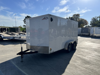 Used 2020 American Hauler 7x14 + V Enclosed Double Doors Cargo Trailer