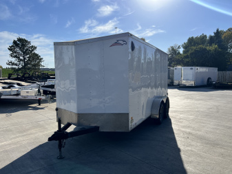 Used 2020 American Hauler 7x14 + V Enclosed Double Doors Cargo Trailer
