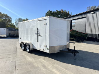Used 2020 American Hauler 7x14 + V Enclosed Double Doors Cargo Trailer