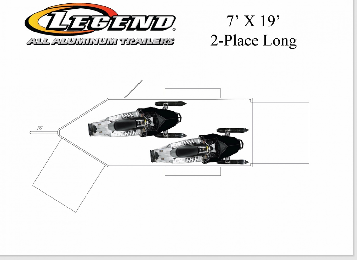 New 2026 LEGEND TRAILERS 7X19TSTA35 Snowmobile Trailer