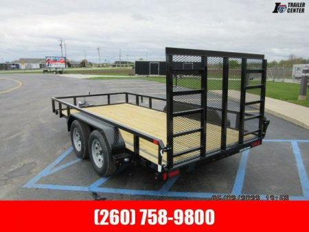 New 2024 Sure-Trac 7 x 16 Tube Top Utility Trailer  7K Tandem