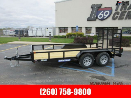 New 2024 Sure-Trac 7 x 16 Tube Top Utility Trailer  7K Tandem