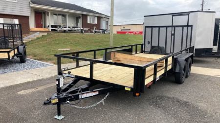 New 2026 Quality Steel and Aluminum 7x16 Utility Trailer