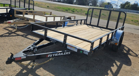 New 2026 PJ Trailers 12' x 77 in. Single Axle Channel Utility Trailer