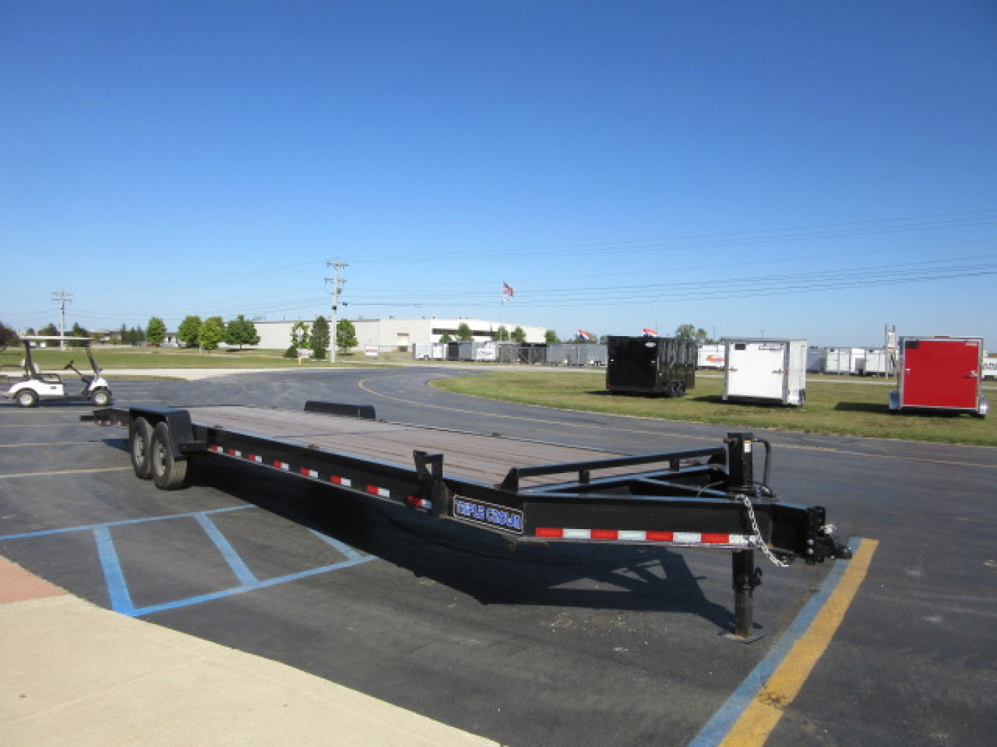 Used 2025 Triple Crown Trailers 7 x 34 (30+4) CHWF7X34 Equipment Trailer 14K