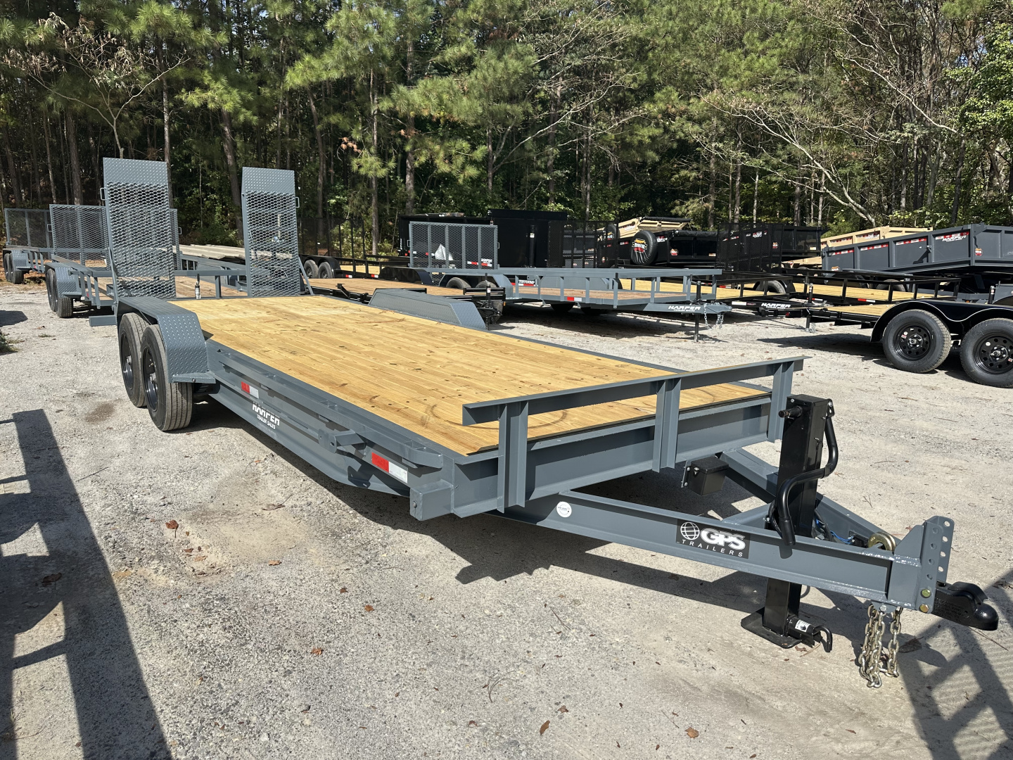 New 2025 GPS 22' 16K EQUIPMENT HAULER WITH 16K SPRING LOADED RAMPS