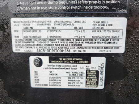 New 2026 BWISE DLP17 82x16 19K Tandem Axle Dump Trailer