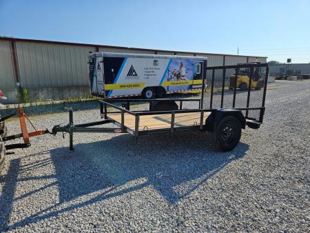 New 2026 MEB 77x10 SA, straight deck with 48" gate, 3.5k axle Utility Trailer