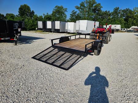 New 2026 MEB 77x10 SA, straight deck with 48" gate, 3.5k axle Utility Trailer