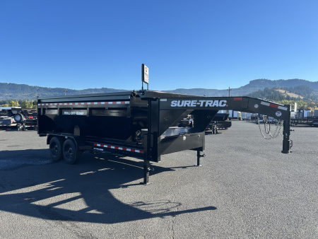 New 2026 Sure-Trac 7X16 -ROLLOFF DUMP CARRIER--GOOSE NECK- 17.6K GVWR