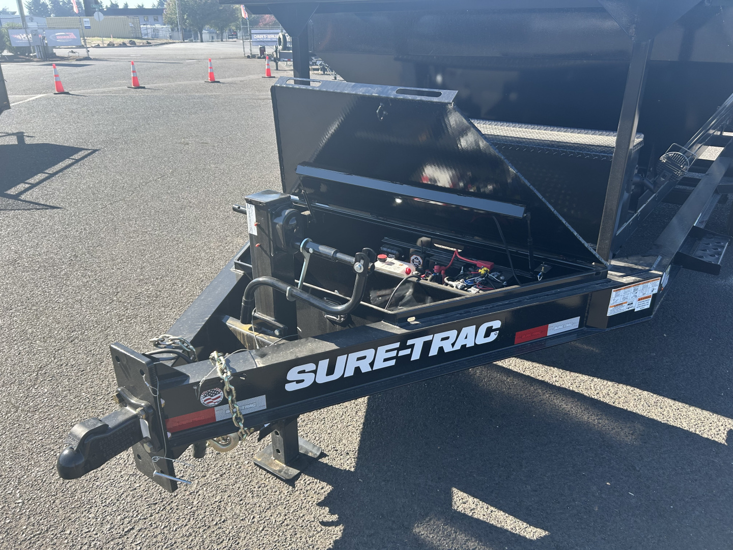 New 2025 Sure-Trac 7X16 -ROLLOFF DUMP CARRIER- BUMPER PULL- 15.4K GVWR