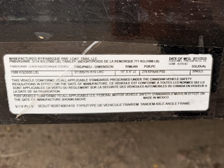 New 2026 Load Trail 7-16 Tandem Axle Ramp Gate Utility 7K GVWR