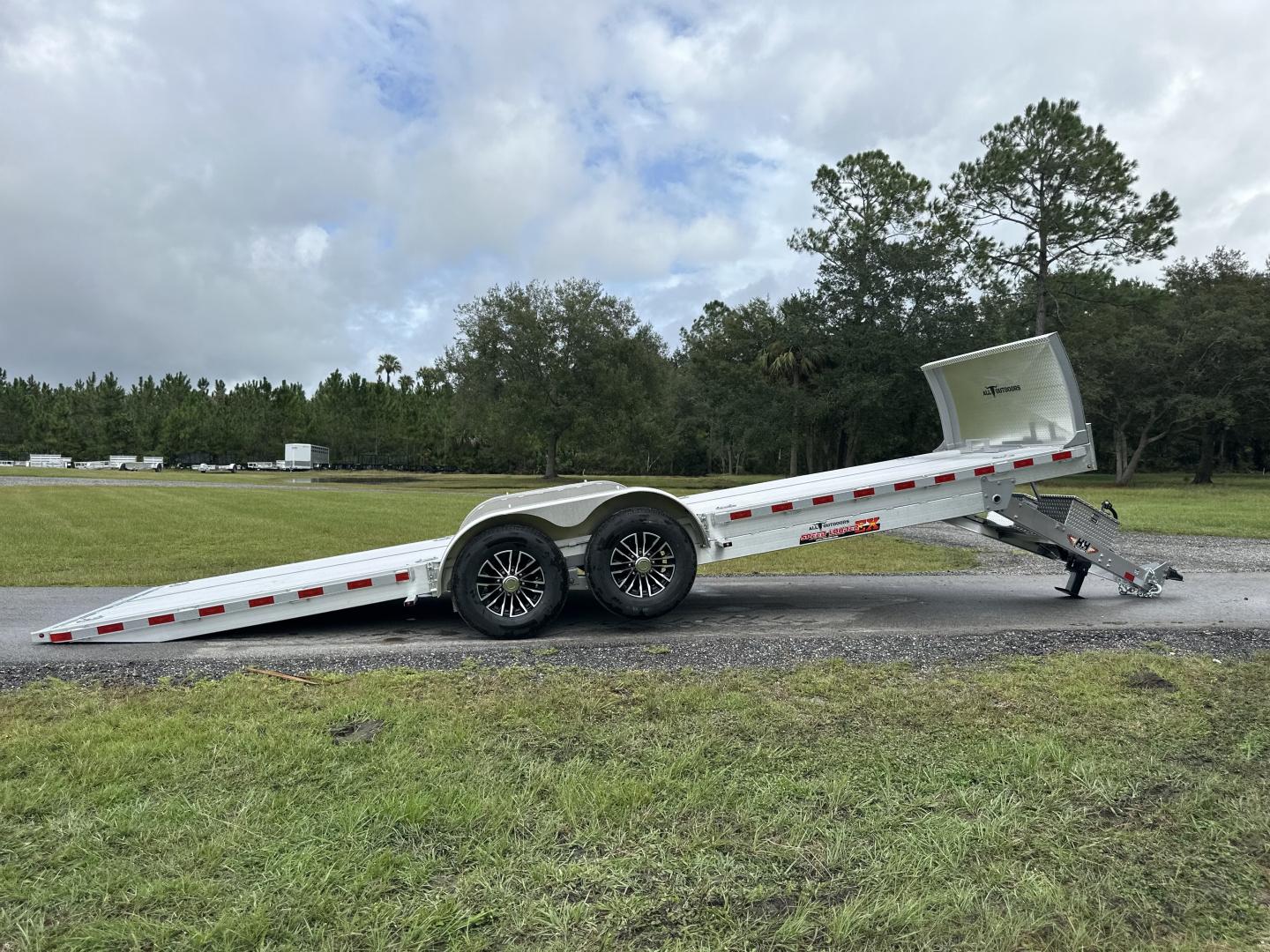 New 2025 H&H Trailers 14K 82X24 Aluminum Electric Low Profile Speedloader Car Hauler