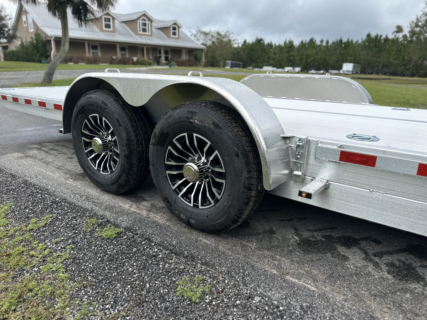 New 2025 H&H Trailers 14K 82X24 Aluminum Electric Low Profile Speedloader Car Hauler