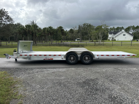 New 2025 H&H Trailers 14K 82X24 Aluminum Electric Low Profile Speedloader Car Hauler