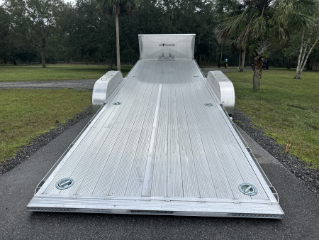 New 2025 H&H Trailers 14K 82X24 Aluminum Electric Low Profile Speedloader Car Hauler