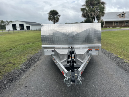 New 2025 H&H Trailers 14K 82X24 Aluminum Electric Low Profile Speedloader Car Hauler