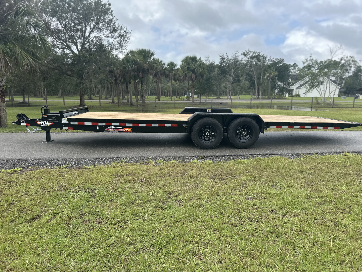 New 2026 H&H Trailers 14K 82X24 Electric Tilt Speedloader Car Hauler