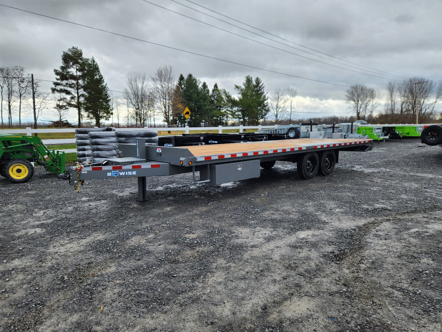 New 2026 BWISE THD17 102x24 17.6K Deckover Equipment Trailer