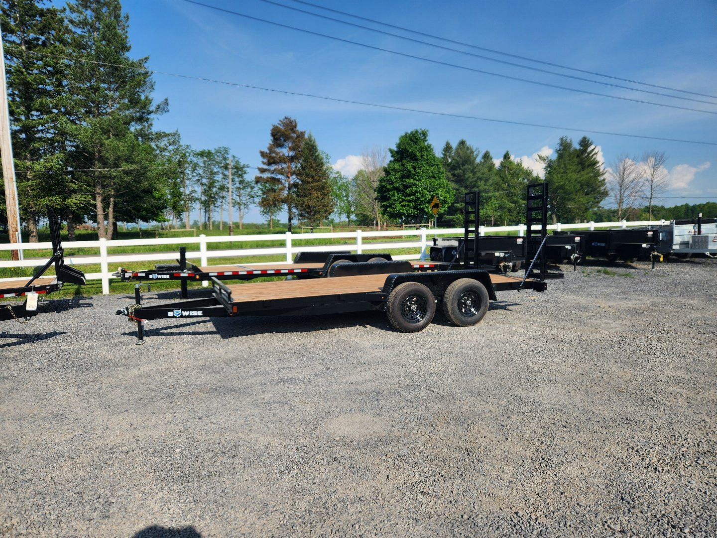 New 2026 BWISE EHLE10 84x16 10K Light Duty Tandem Axle Equipment Trailer