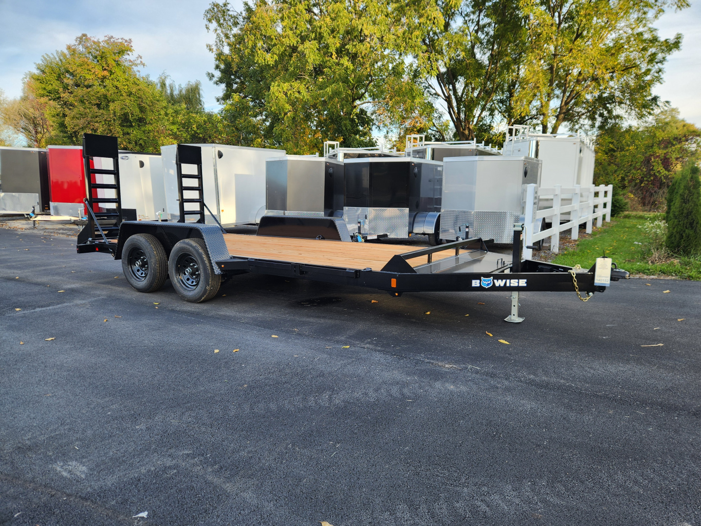 New 2026 BWISE EH10 82x16 10K Tandem Axle Equipment Trailer