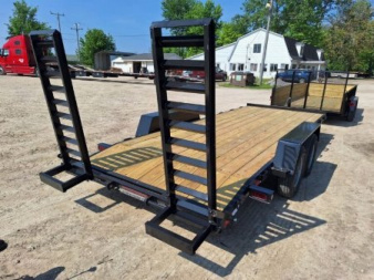 New 2026 AMO 2026 AMO 82"X18' SKID 10K Equipment Trailer Equipment Trailer
