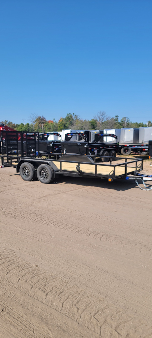 Used 2025 Load Trail 83X16 7K SPLIT HD GATE Landscape Trailer