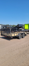 Used 2025 Load Trail 83X16 7K SPLIT HD GATE Landscape Trailer